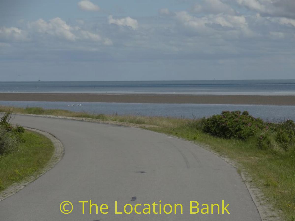 Weg langs de waddenzee