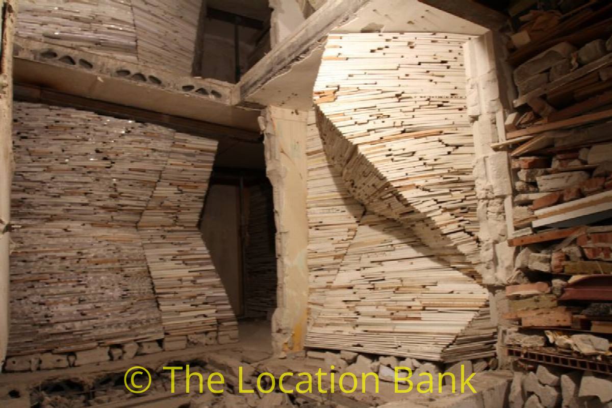 demolished house