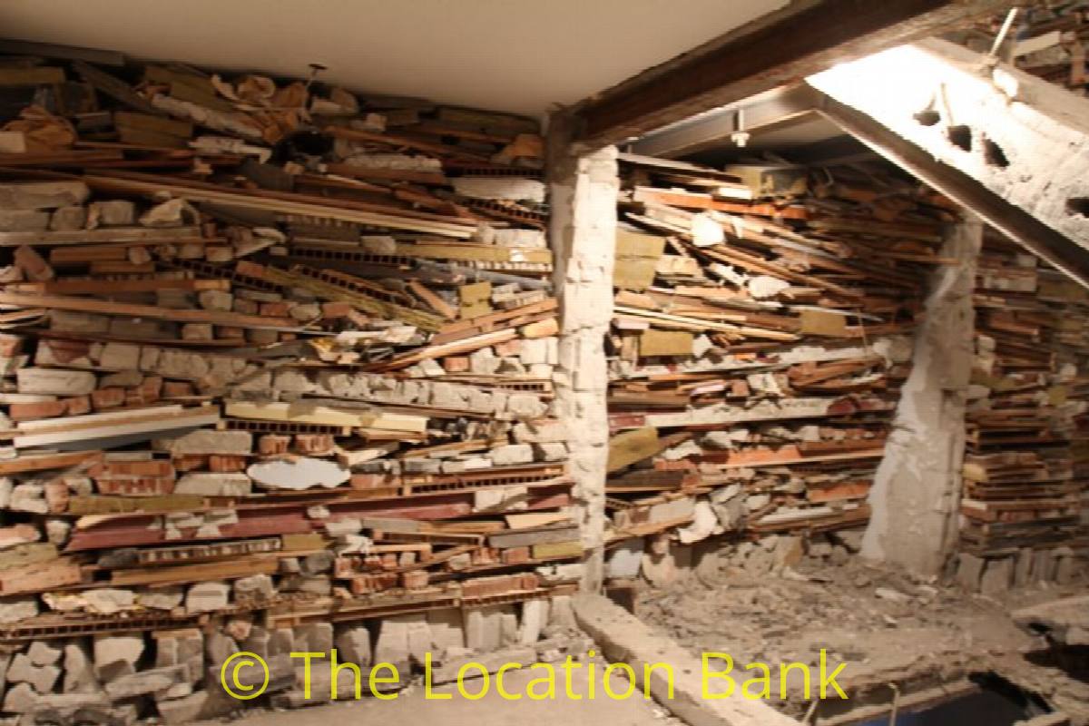 demolished house