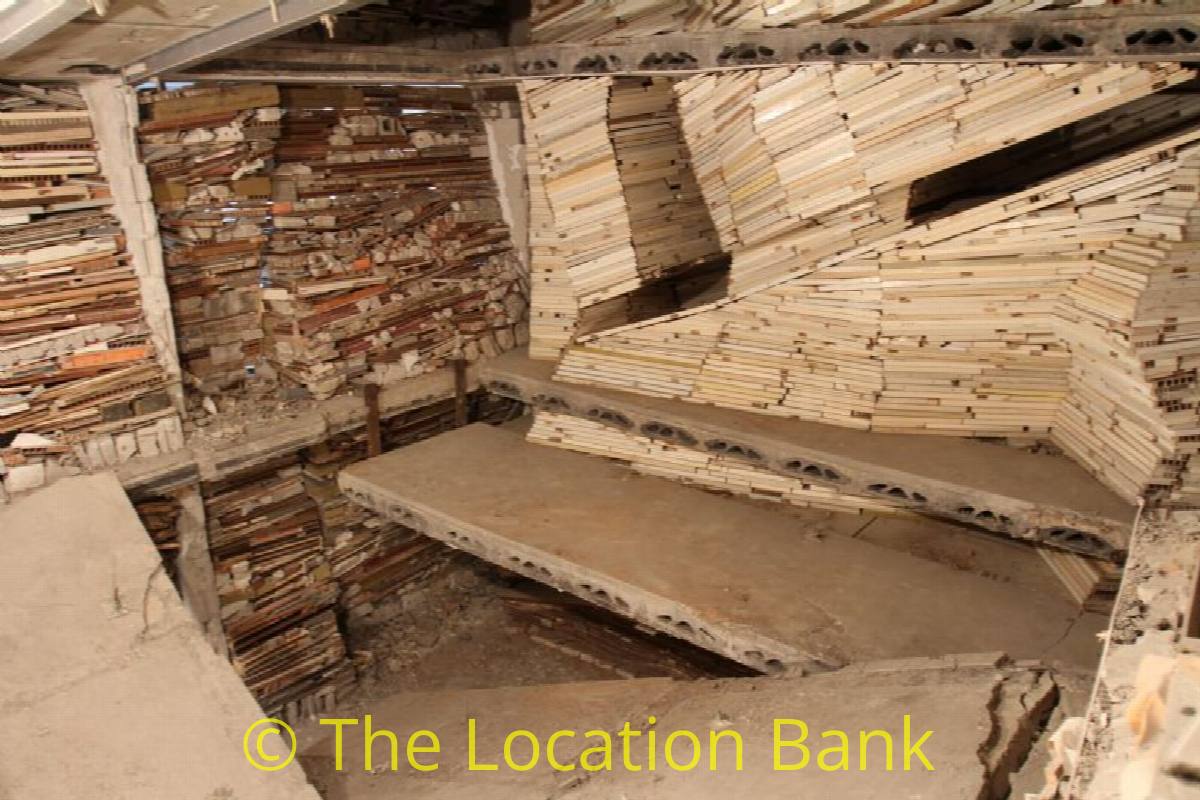 demolished house