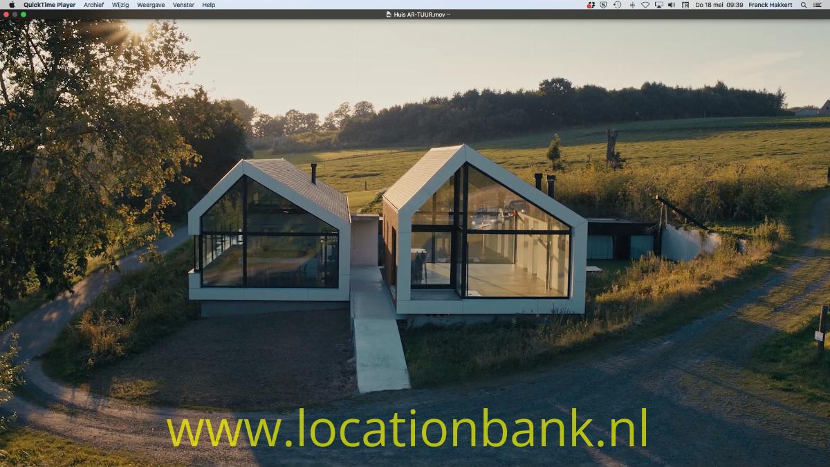 modern huis in landelijke omgeving