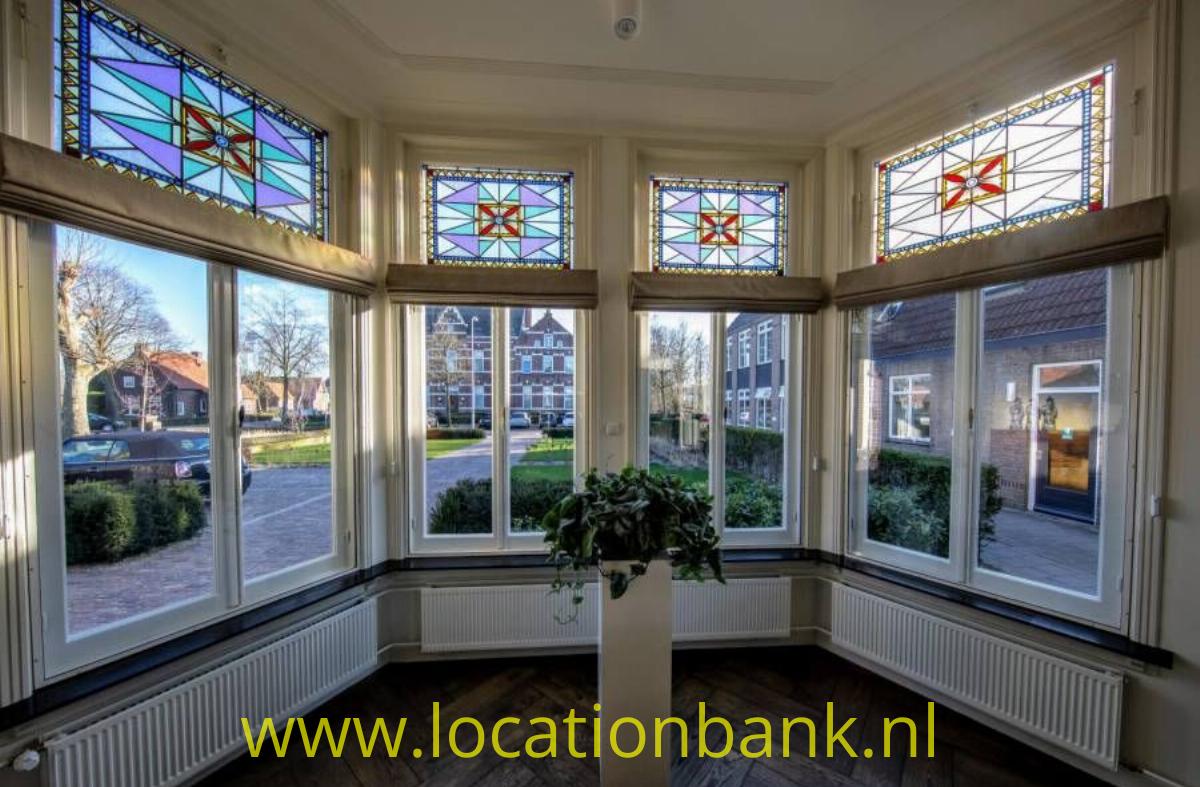 serre met glas in lood