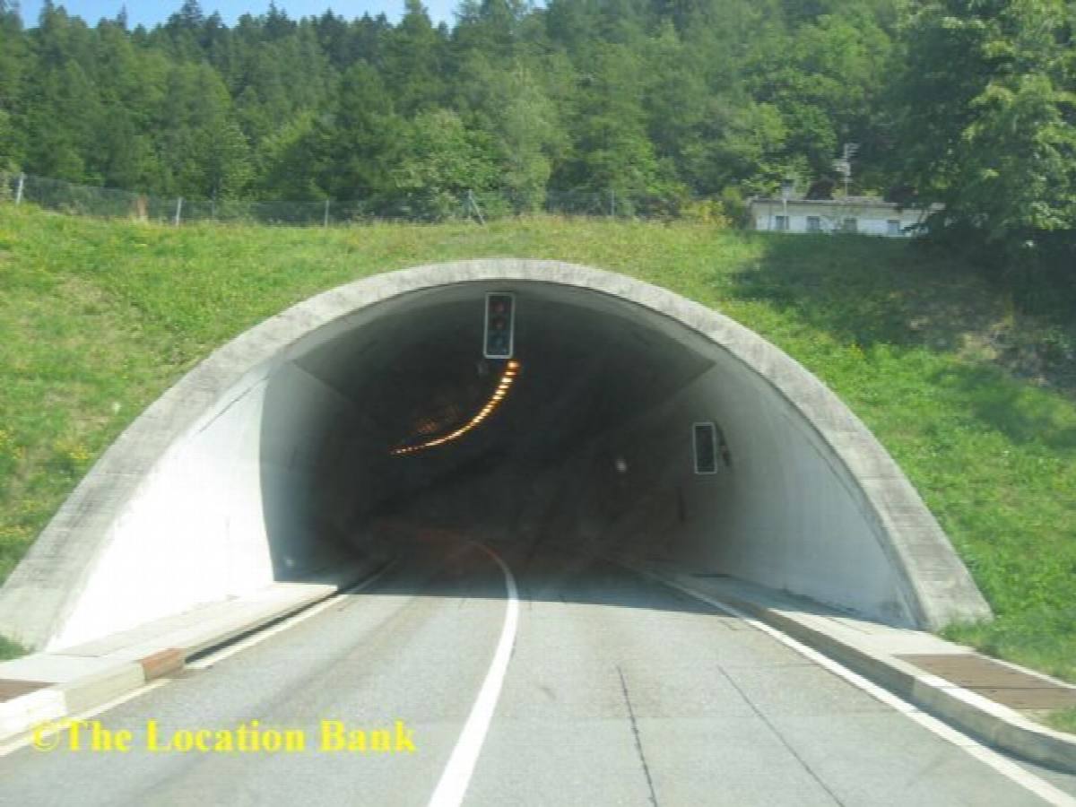 highway through Tunnel in Switserland