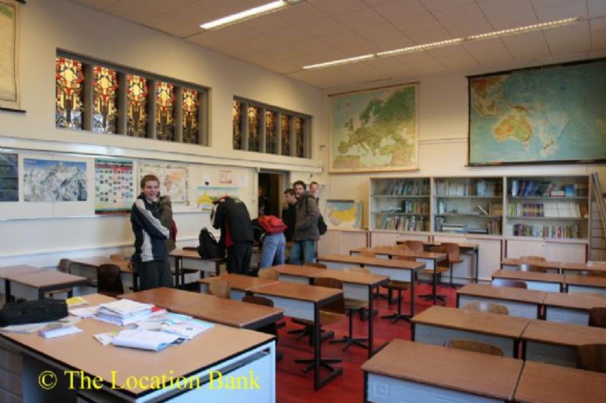 Middelbare school klaslokaal