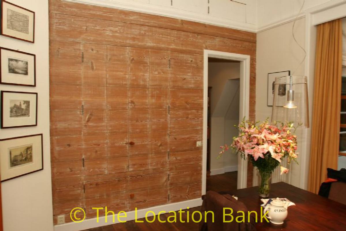 houten wand met bedstee