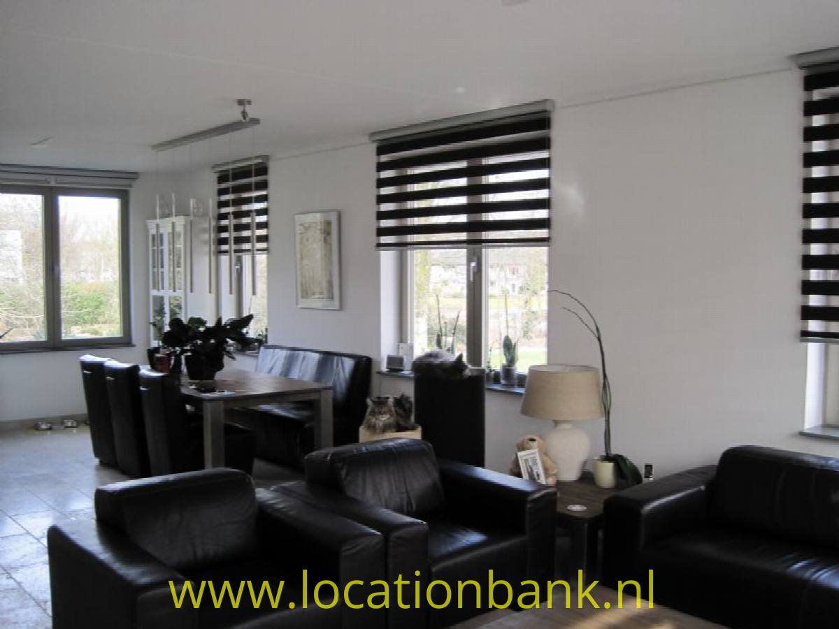 black leather sofa