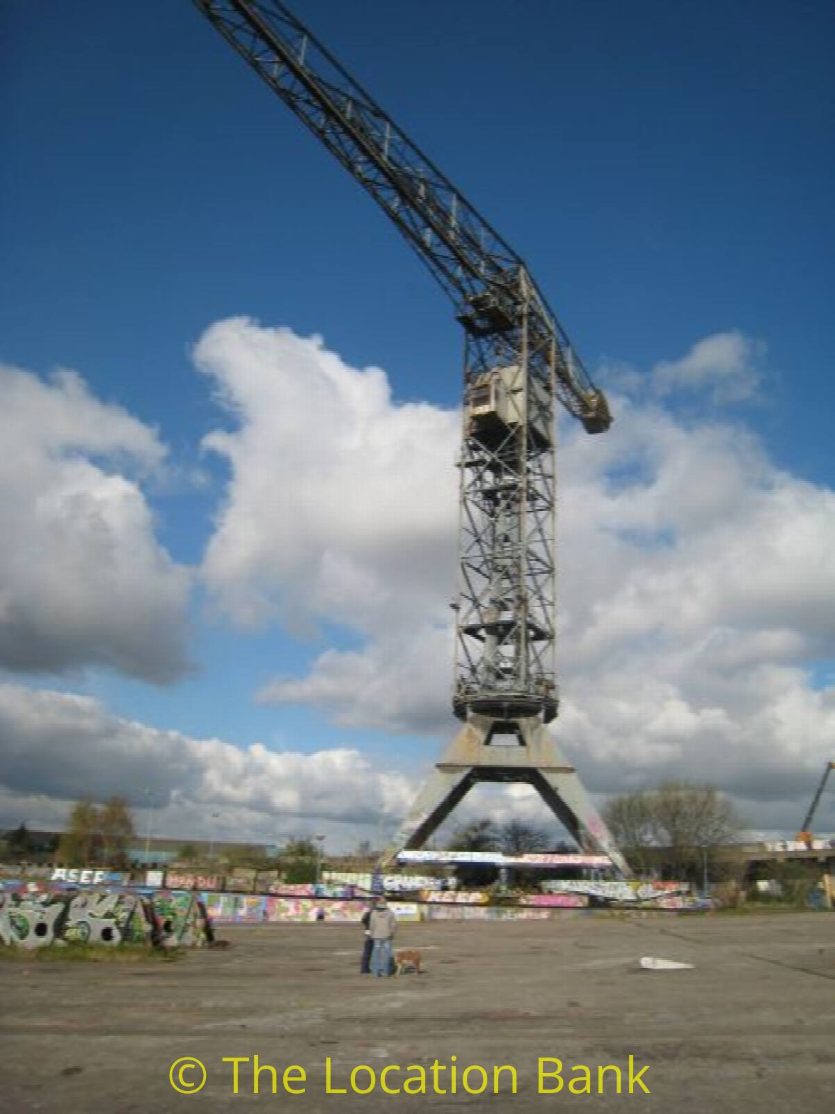 Industrial area mit alte crane
