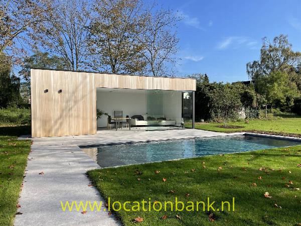 filmlocatie villa met prive zwembad Tuin, zwembad en poolhouse België