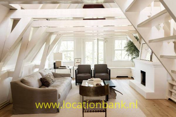 filmlocatie Prachtig klassiek Amsterdams grachtenpand met mooi licht, balken in het zicht en hoge plafonds