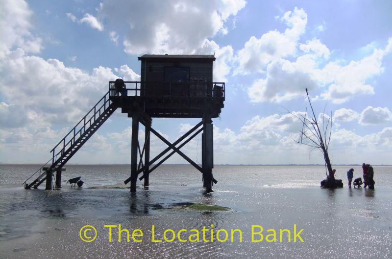 Wooden house at the sea