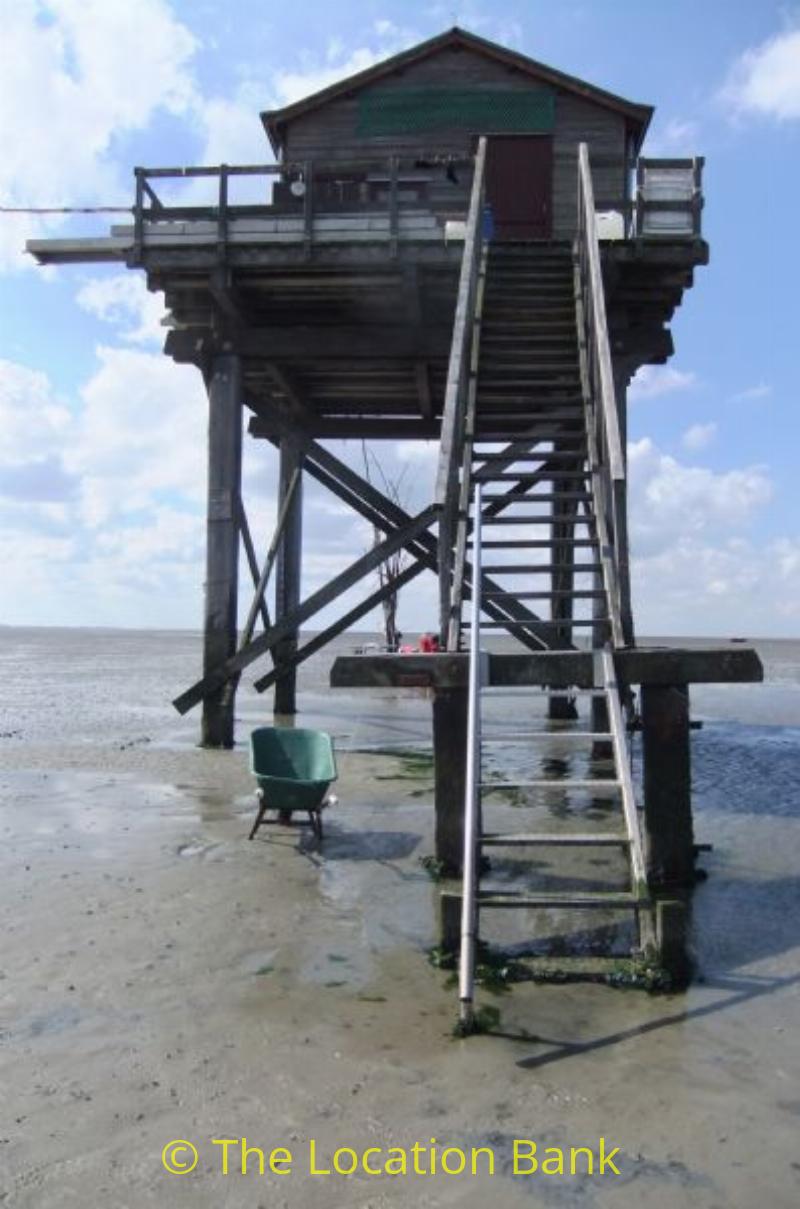 Wooden house at the sea