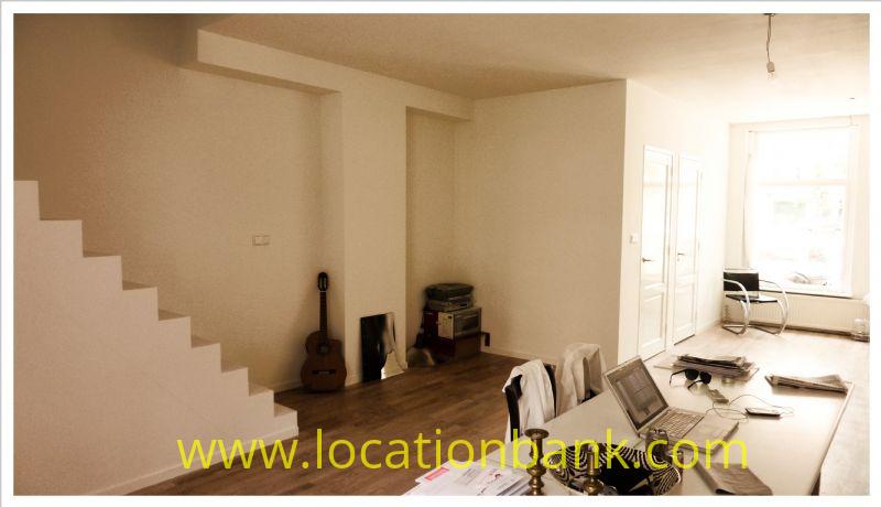 Modern living room with stairs