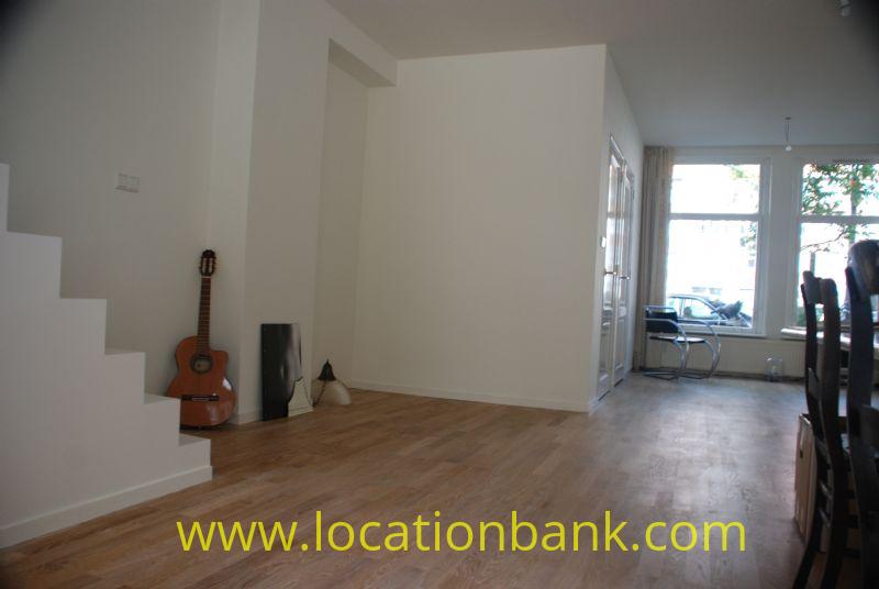 Modern living room with stairs