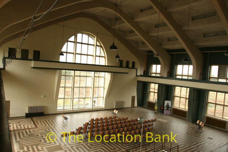 Industrial hall seen from balcony