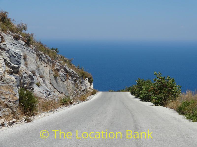 endless Road disappearing in the sea