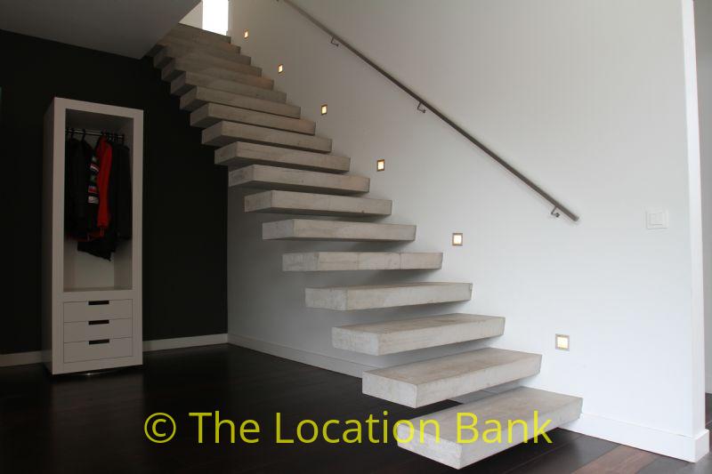 modern concrete stairway