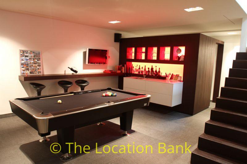 private bar with pool table