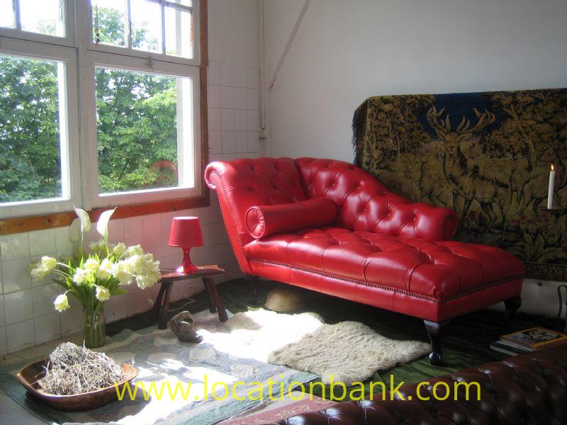 red chesterfield couch
