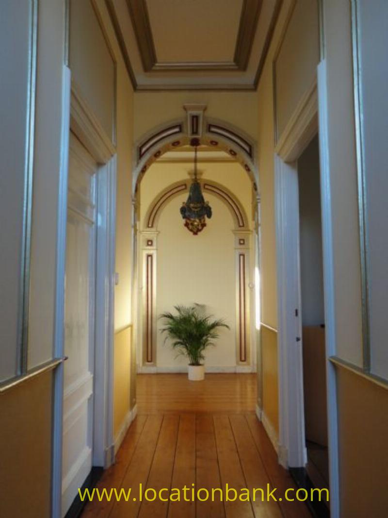 hallway with wooden floor