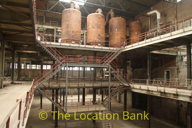 empty deserted factory urban automotive