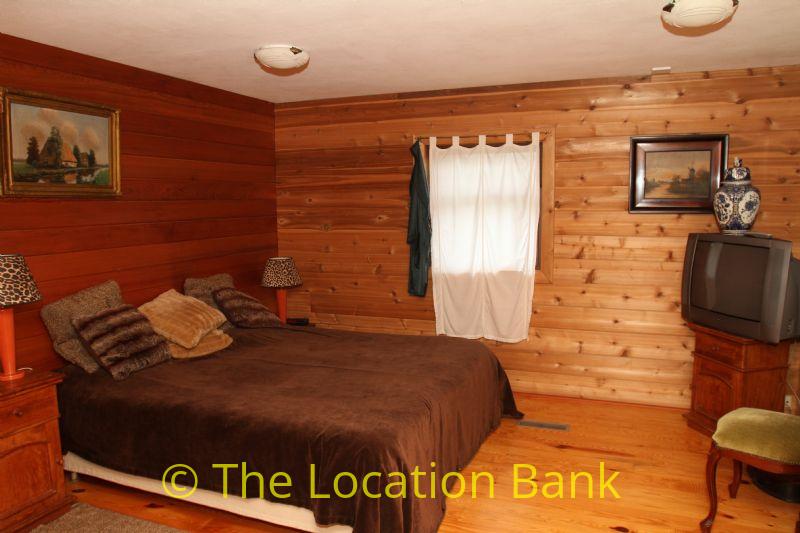 bedroom in logcabin