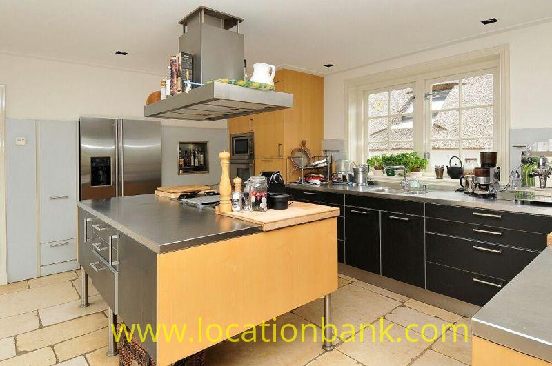 modern kitchen with cooking island
