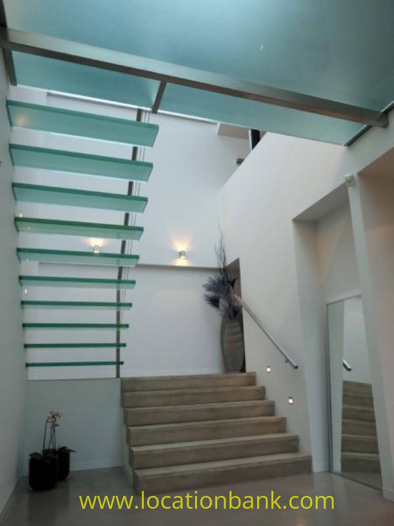 glass stairway