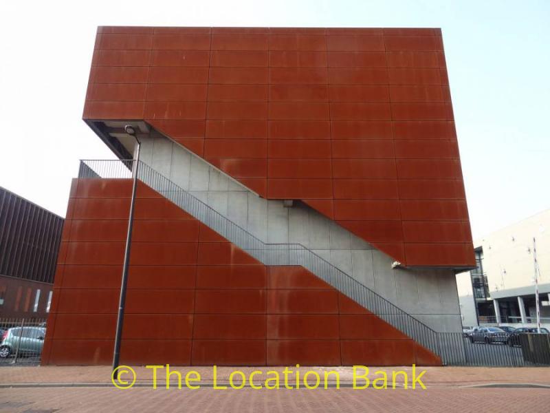 Modern building with stairs