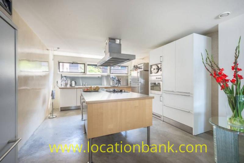 modern kitchen with cooking island
