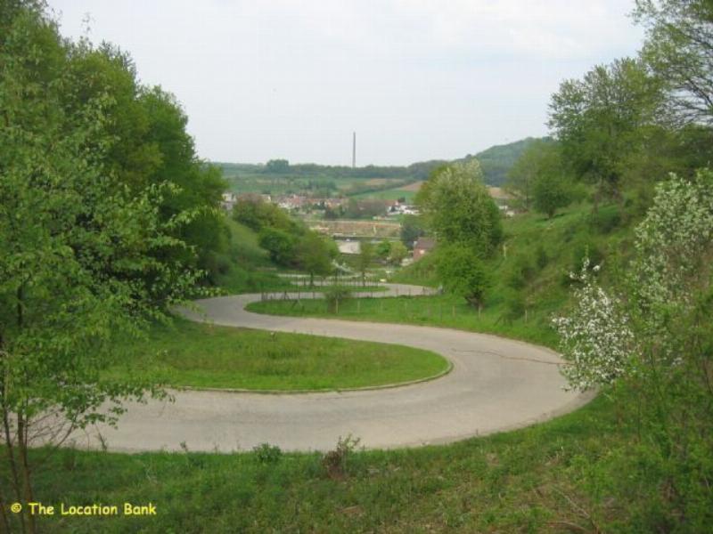 windy curved bend road hillside