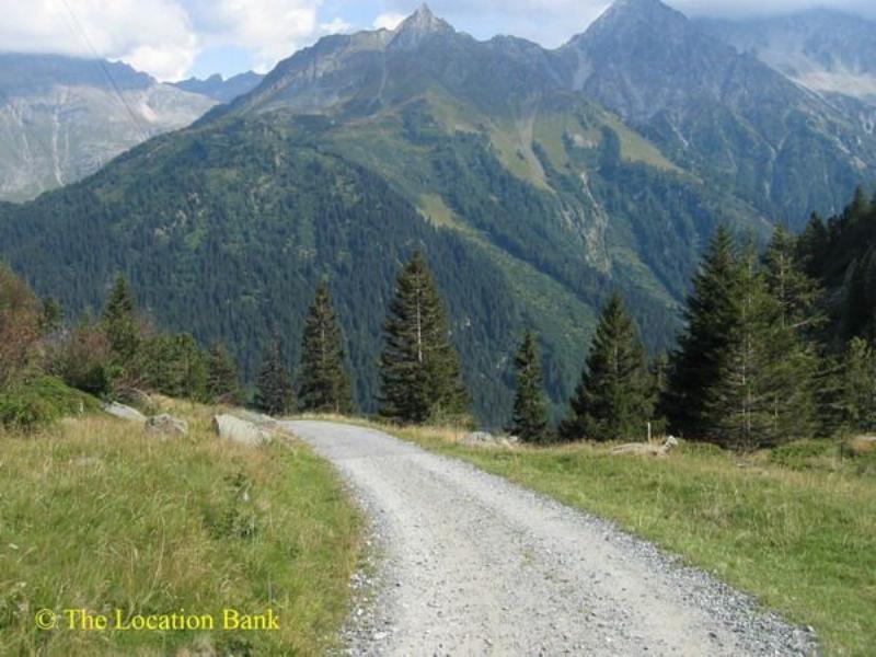 Dirt road in the mountains Valley road