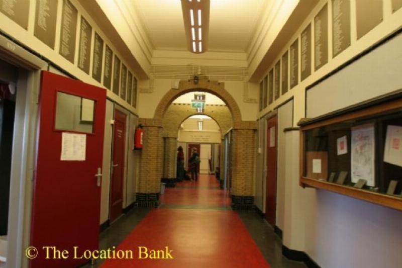 Secondary school hallway