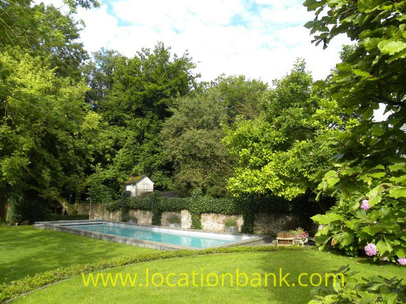 garden with swimming pool
