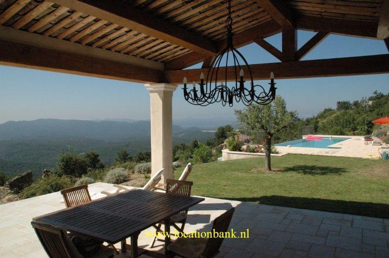 terrace with view and pool