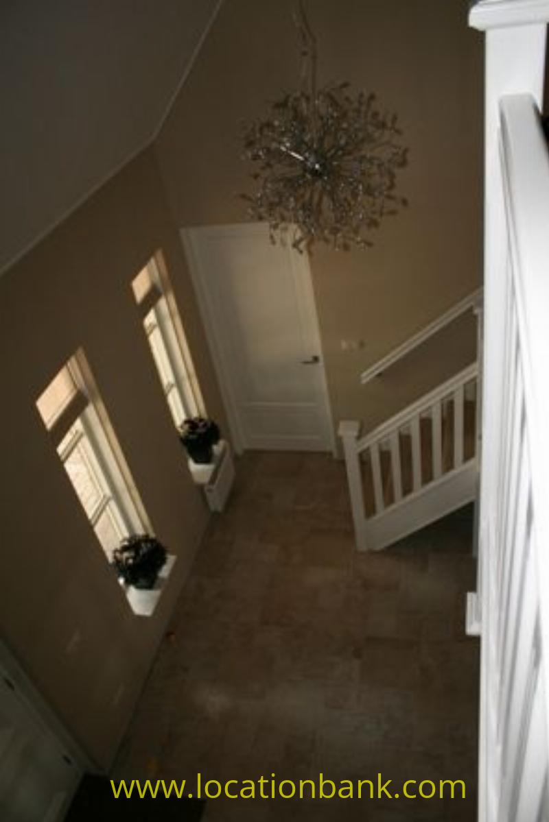 hallway with stairs