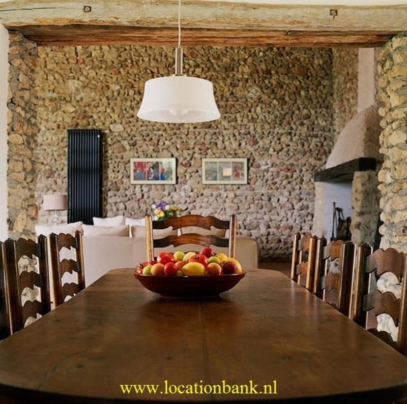 Dining room in villa