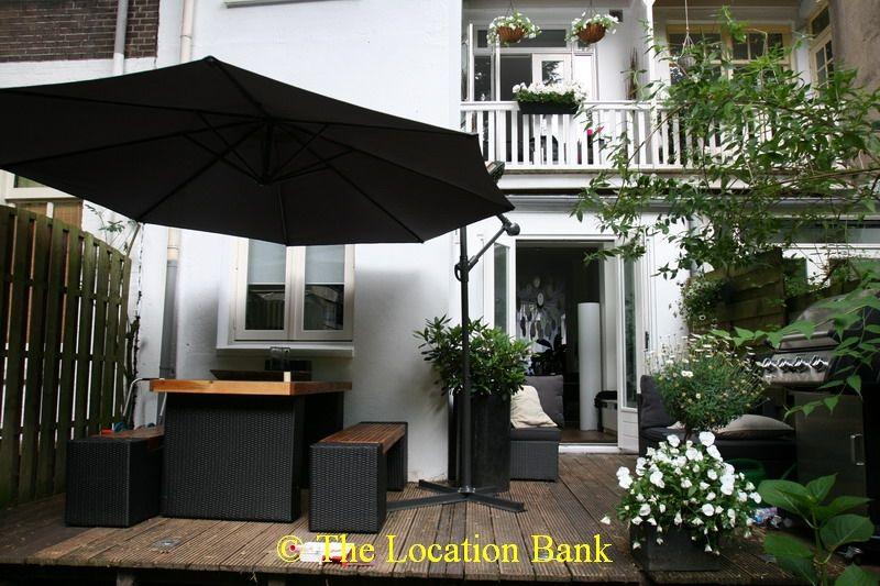 city garden with terrace