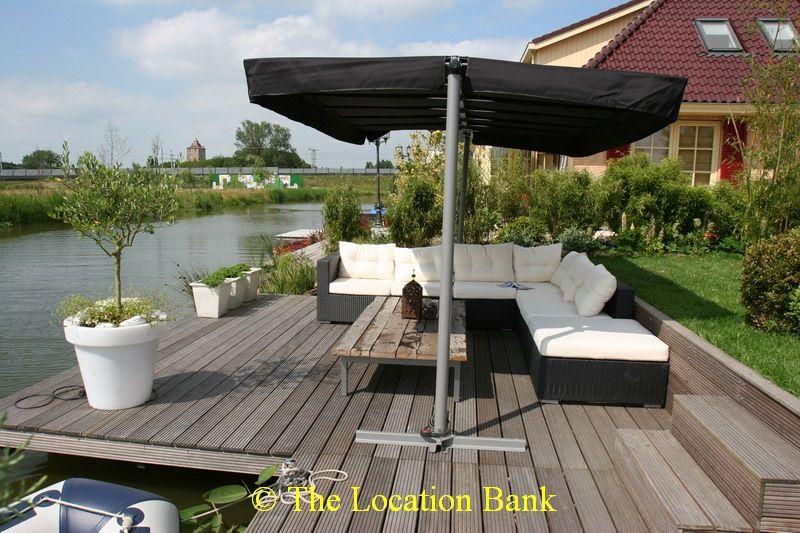 garden terrace at the water