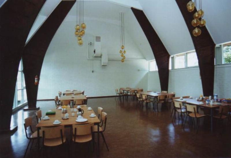 space used as a cantine or church