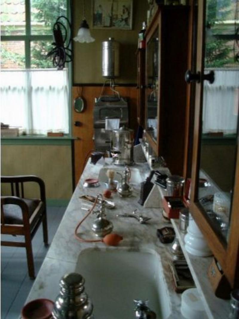 Antique oldfashioned hairdresser