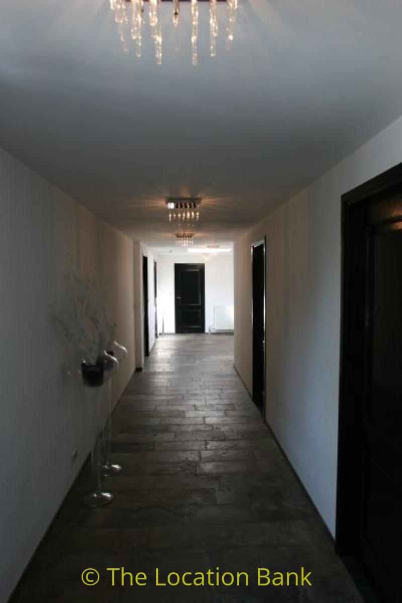 hallway with doors
