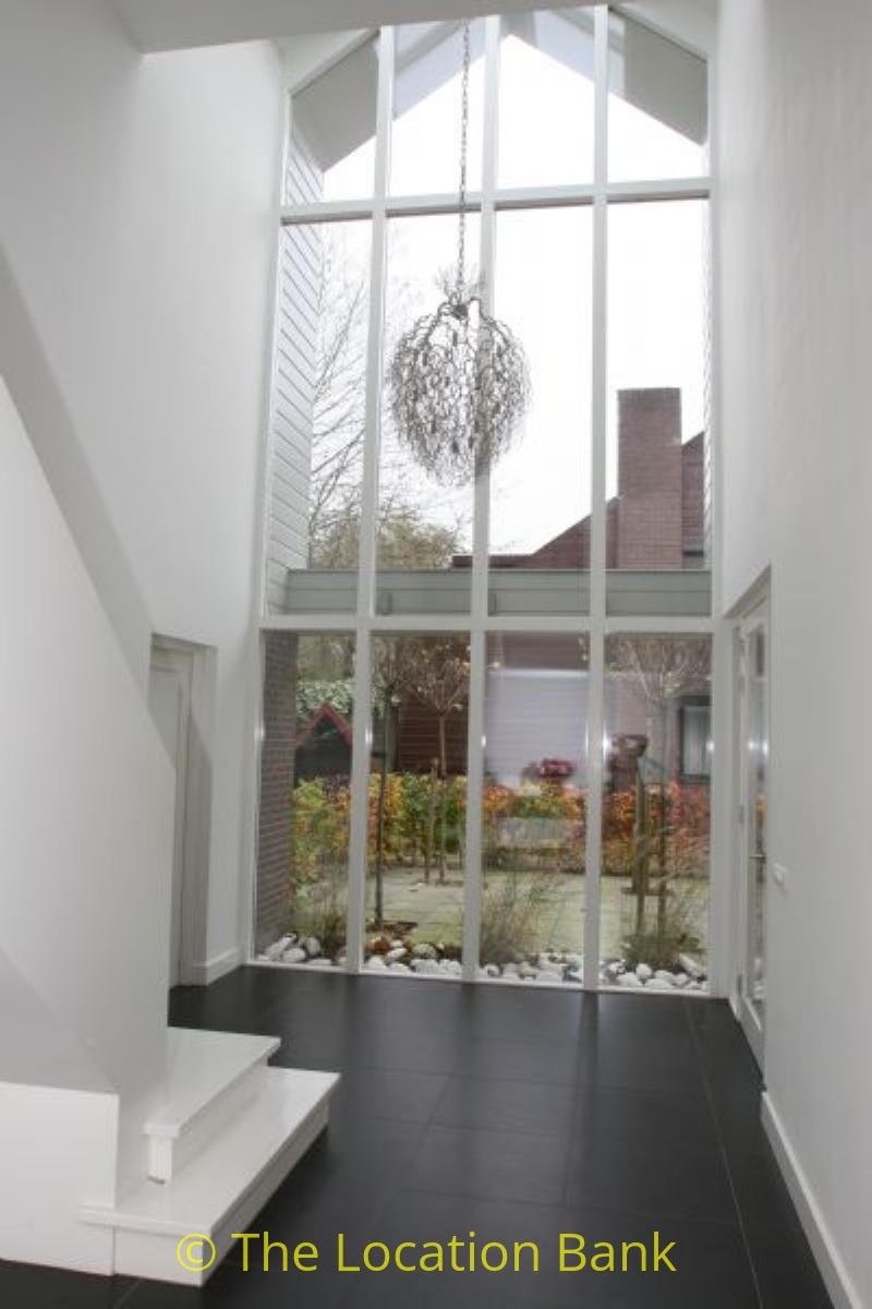 Hallway with glasswall