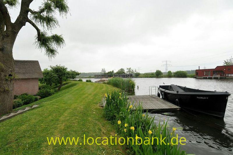 villa at a river