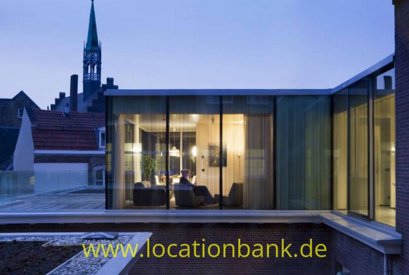 Dachterrasse mit glazen wand
