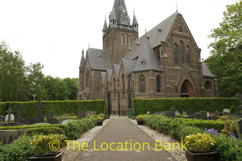 Church seen from the cemetry