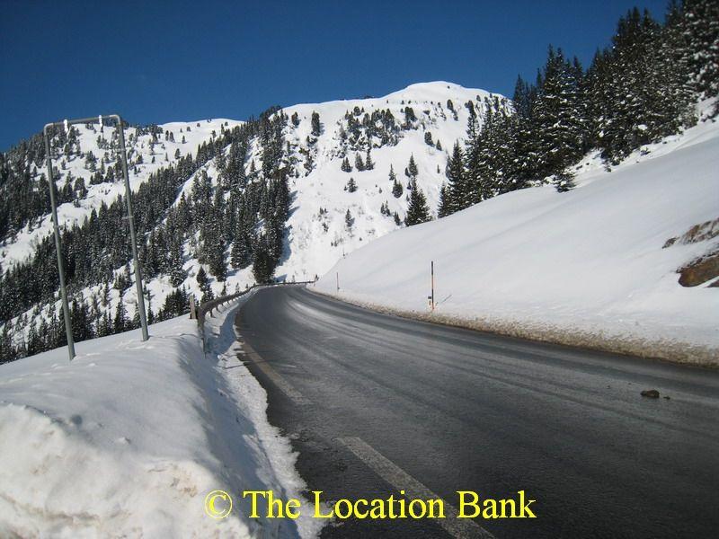 Winter Stra&szlig;e in the mountains