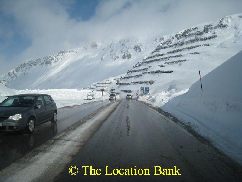 Winter Stra&szlig;e in the mountains