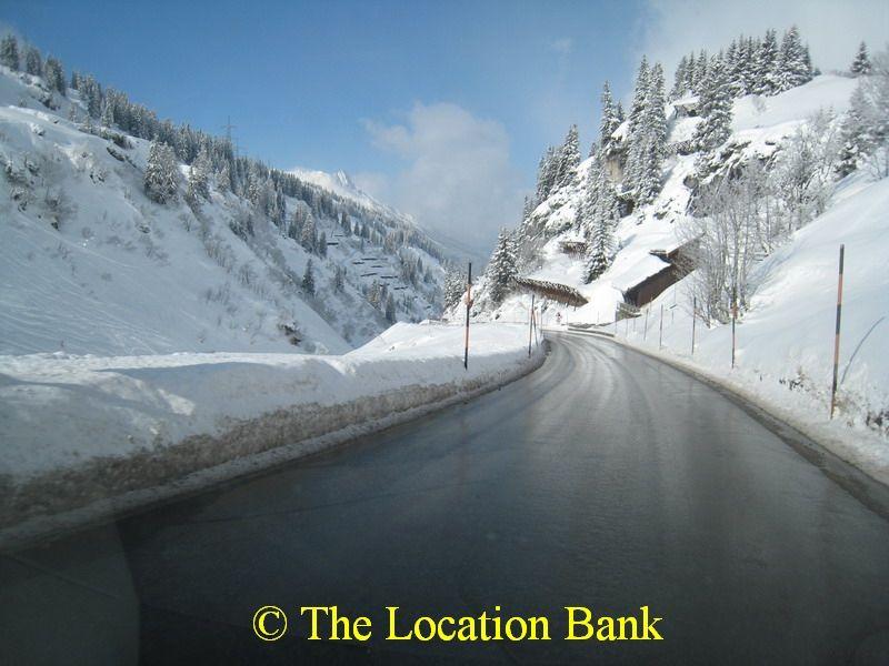 Winter Stra&szlig;e in the mountains