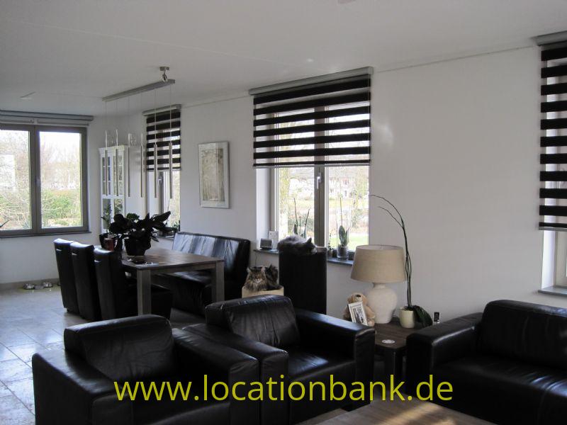 black leather sofa
