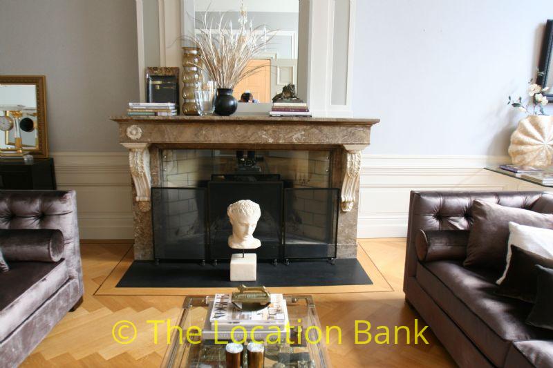 Wohnzimmer mit fire place